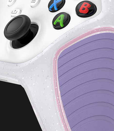 Close up of a grip on the OtterBox Easy Grip Controller Shell – Lilac Dream
