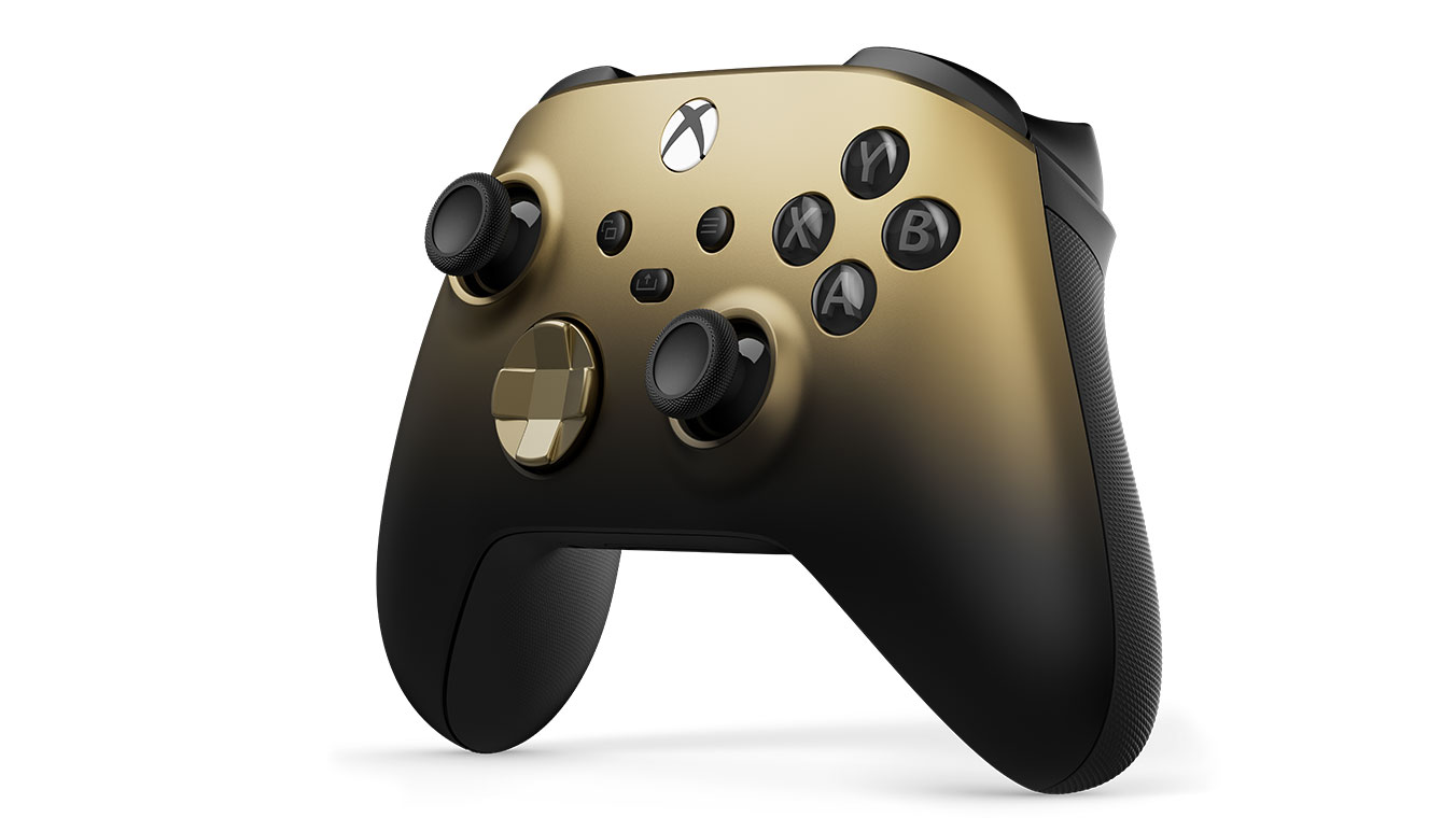 Xbox controller black and on sale gold