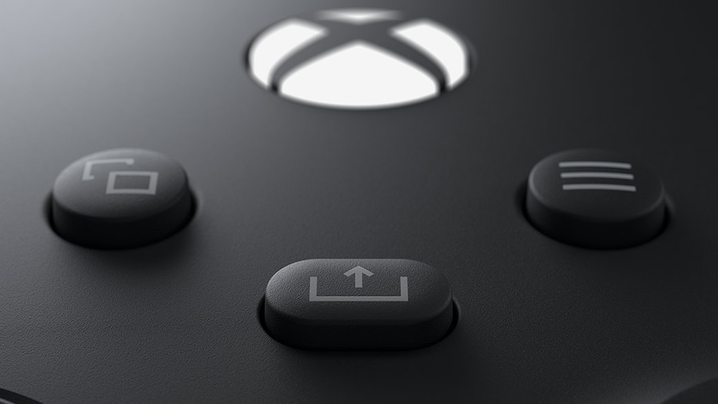 Кнопка «Поделиться» на новом беспроводном геймпаде Xbox