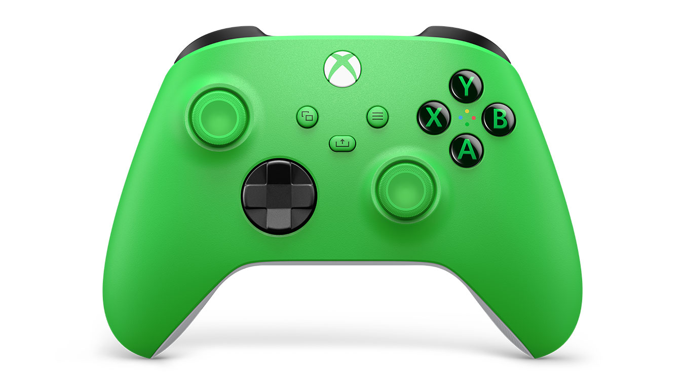 обновить основную галерею изображением: Передний угол беспроводного геймпада Xbox Green