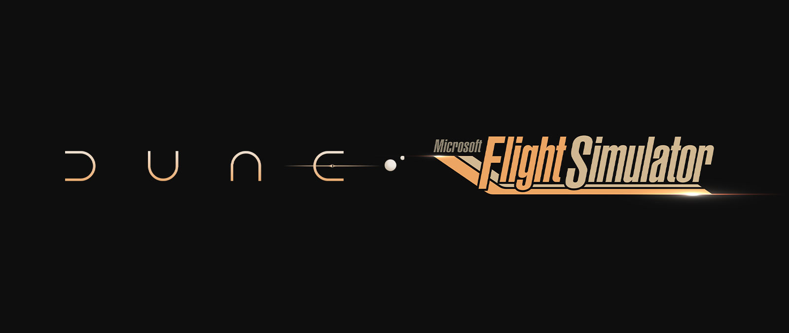 Logos du film Dune et de Microsoft Flight Simulator