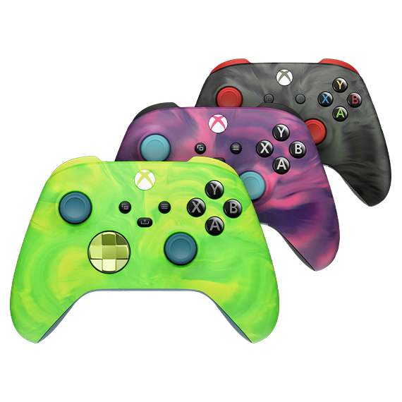 Array of Xbox Design Lab Controllers