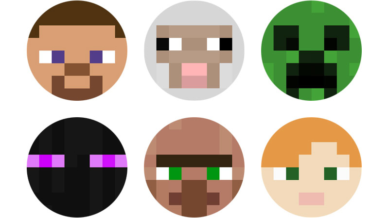 Ícones do jogador de Minecraft
