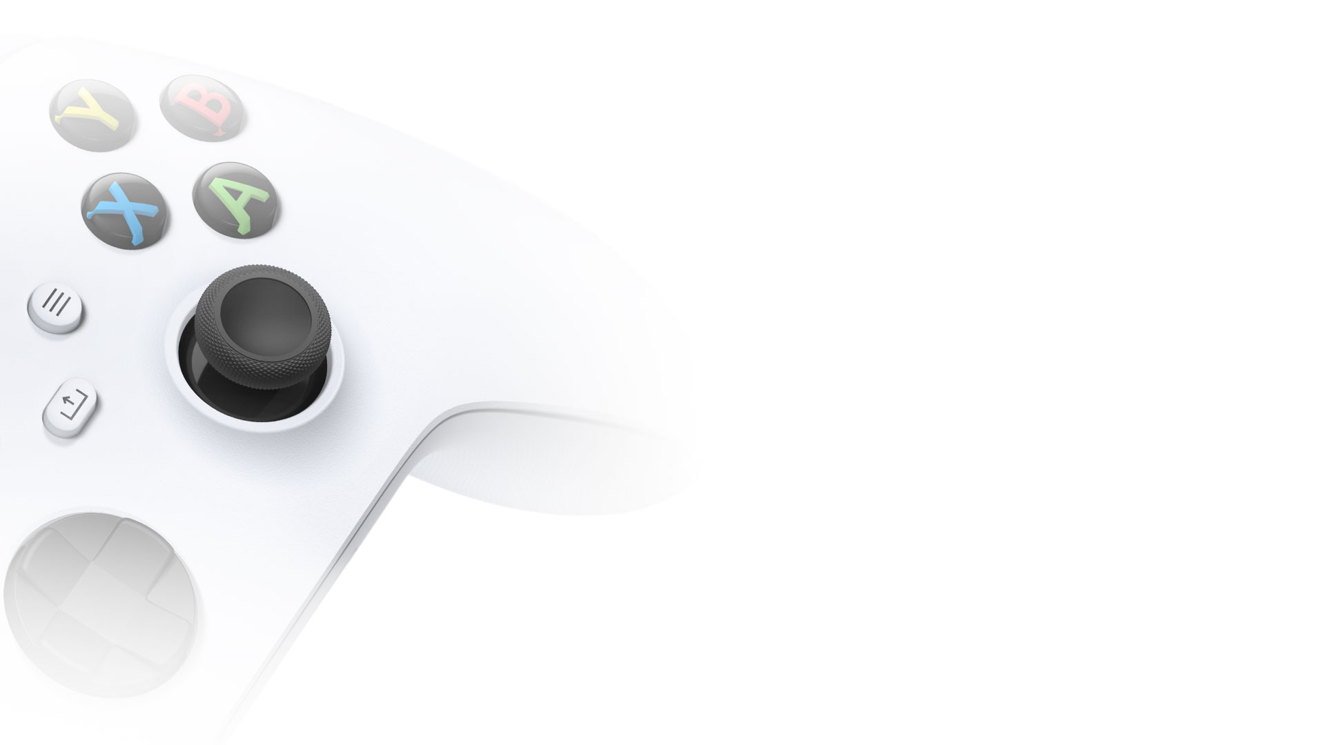 Side angle view of the Xbox Wireless Controller - White