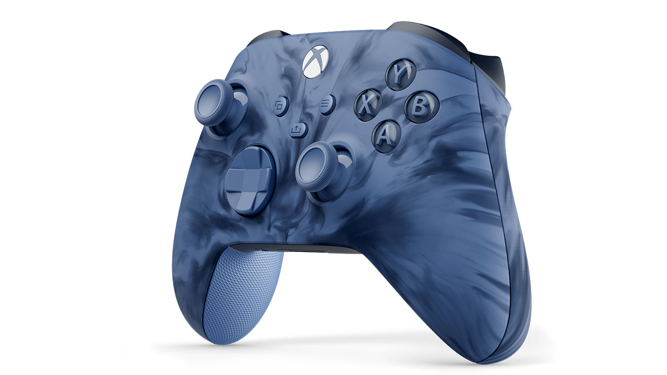 update main gallery with image: Right angle of the Xbox Wireless Controller – Stormcloud Vapor Special Edition