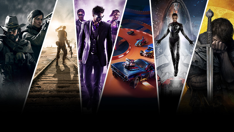 Characters from games that are part of the Deep Silver and Friends Sale, including Hunt: Showdown, Metro Exodus Gold Edition and Saints Row the Third Remastered . 