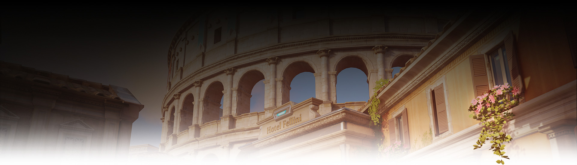 Archways in a Roman coliseum.