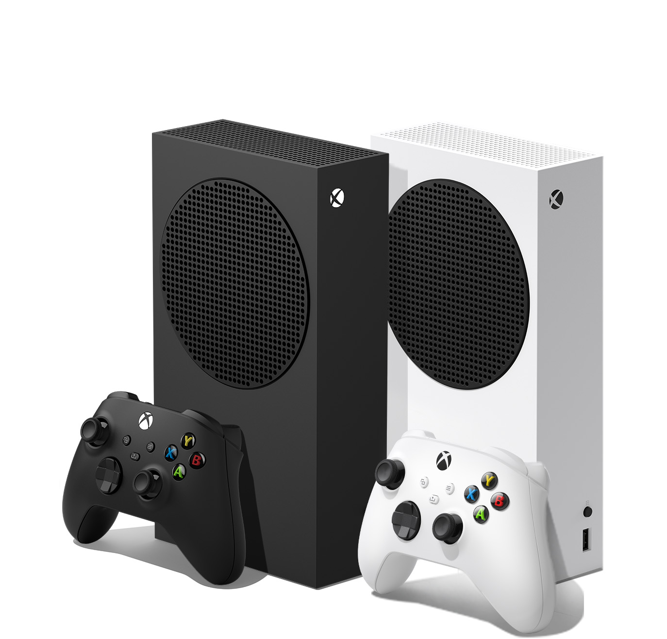 کنسول سیاه و کنترلر Xbox Series S و Xbox Series S 1 به