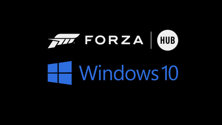 Forza Hub 與 Windows 10 標誌