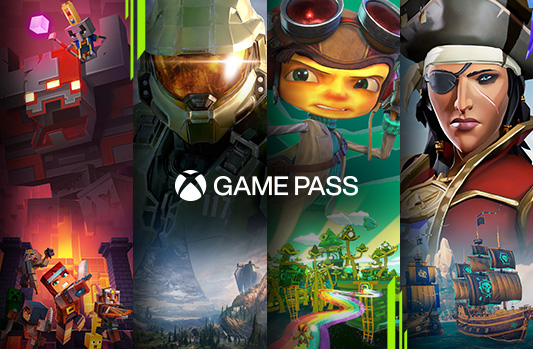 Xbox Game Pass characters, Minecraft Dungeons, Halo Infinite, Psychonauts 2, Sea of Thieves