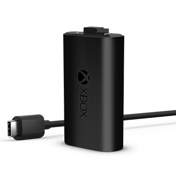 Gedetailleerde weergave van de Xbox oplaadbare accu + USB-C