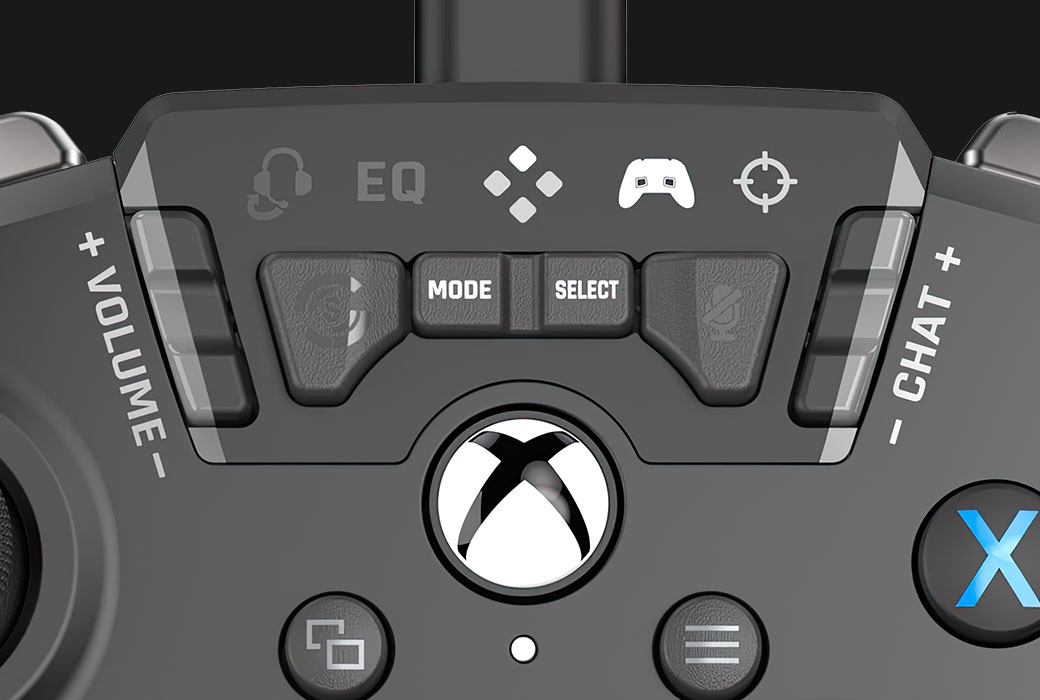 Close-up of the Turtle Beach Audio Advantage controls