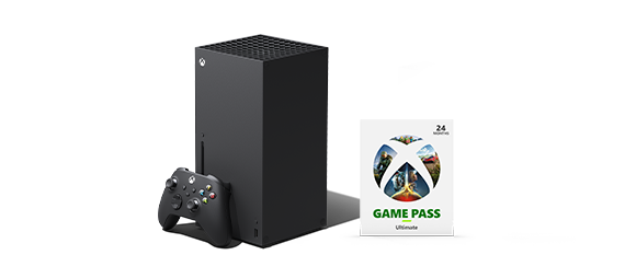Boîte d’une Xbox Series X avec le Xbox Game Pass