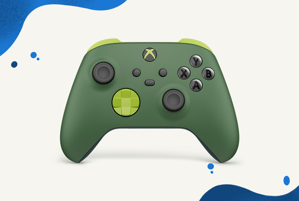 Vista dianteira do Controle Sem Fio Xbox – Remix Special Edition