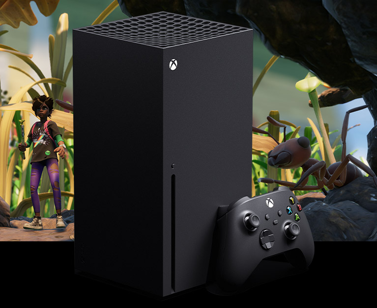 Una consola Xbox Series X y un control