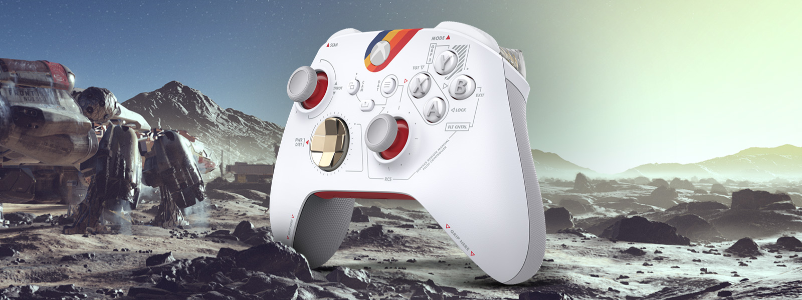 Right angle view of the Xbox Wireless Controller - Starfield Limited Edition