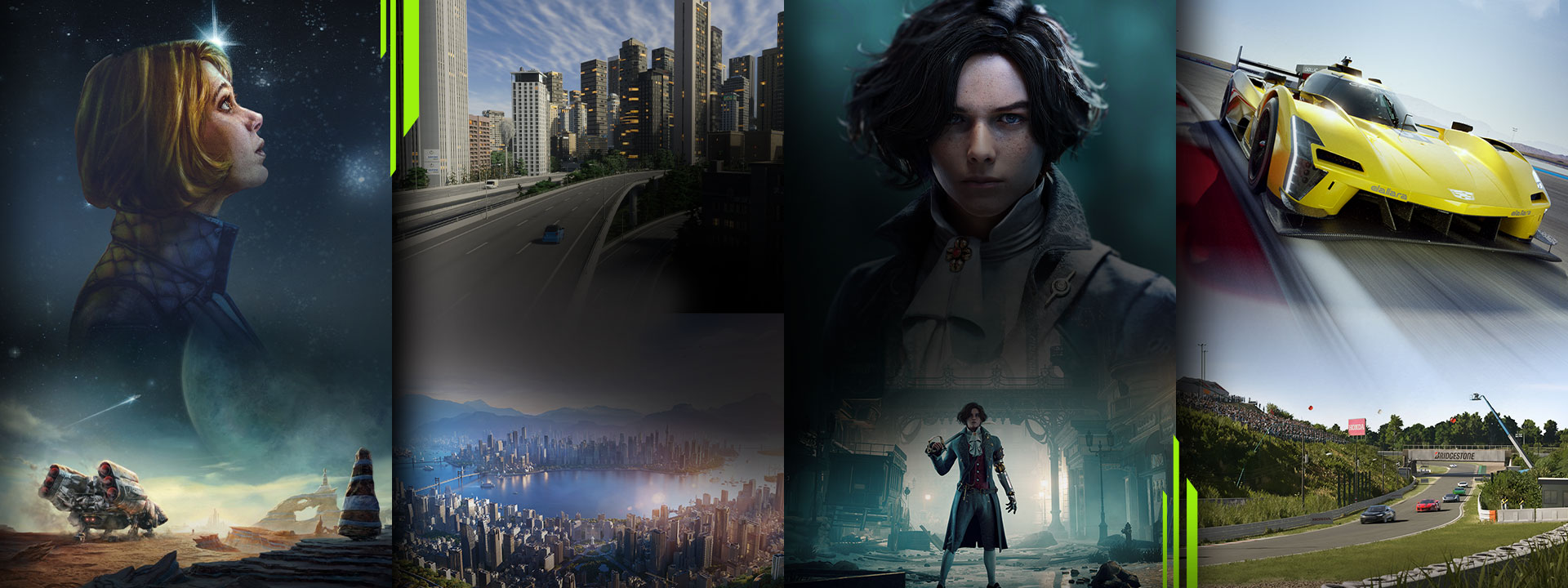 Ett urval av spel tillgängliga eller kommer snart med Xbox Game Pass inklusive Starfield, Cities: Skylines II, Lies of P och Forza Motorsport