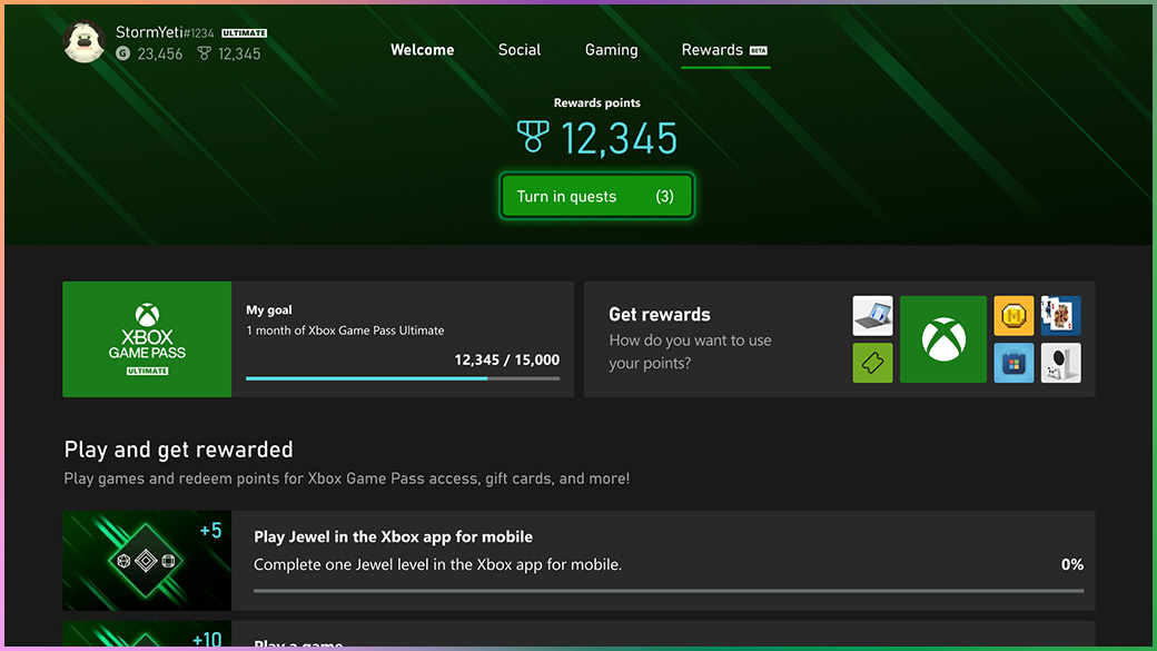 Rewards with Xbox