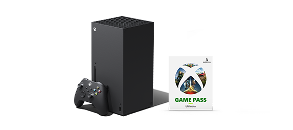 Caixa da Xbox Series X com Xbox Game Pass