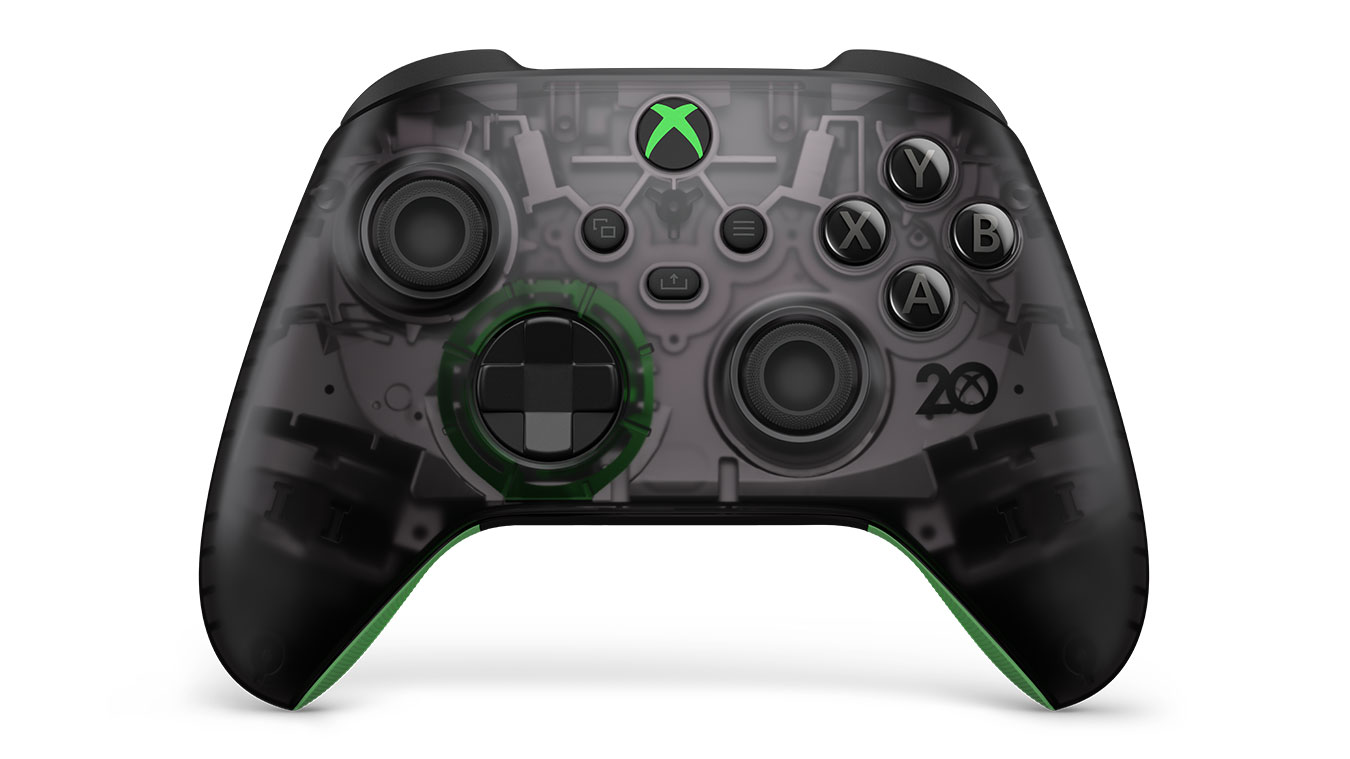 update main gallery with image: Xbox Kablosuz Oyun Kumandası 20. Yıl Dönümü önden görünümü
