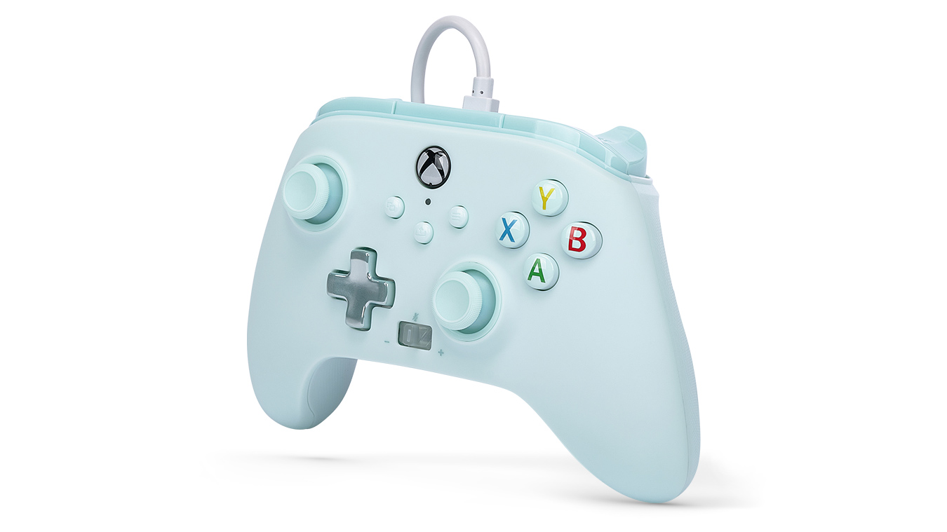 Manette Powera Manette filaire pro avec palettes camouflage bleu pour xbox  one et serie s, x - license officielle