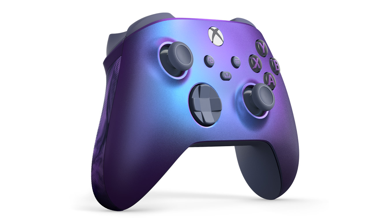 update main gallery with image: Right angle of the Xbox Wireless Controller – Stellar Shift Special Edition