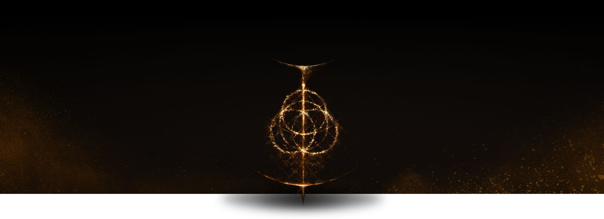 Glowing, gold Elden Ring symbol.