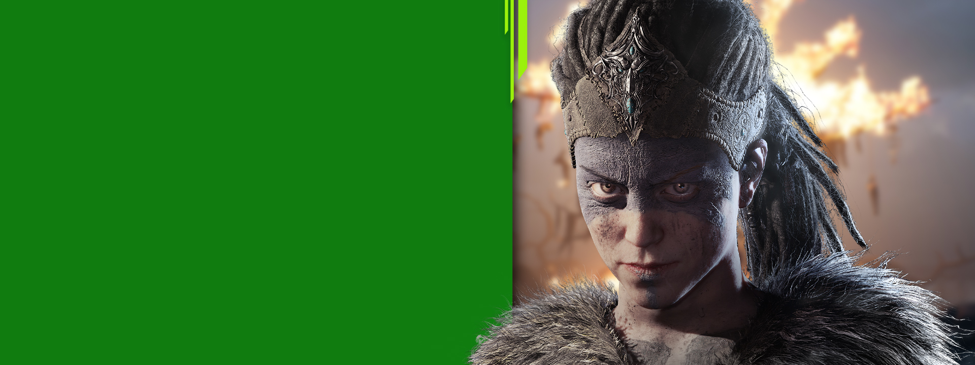 Senua, ένας πληγωμένος Κέλτης πολεμιστής, στο Hellblade: Senua's Sacrifice