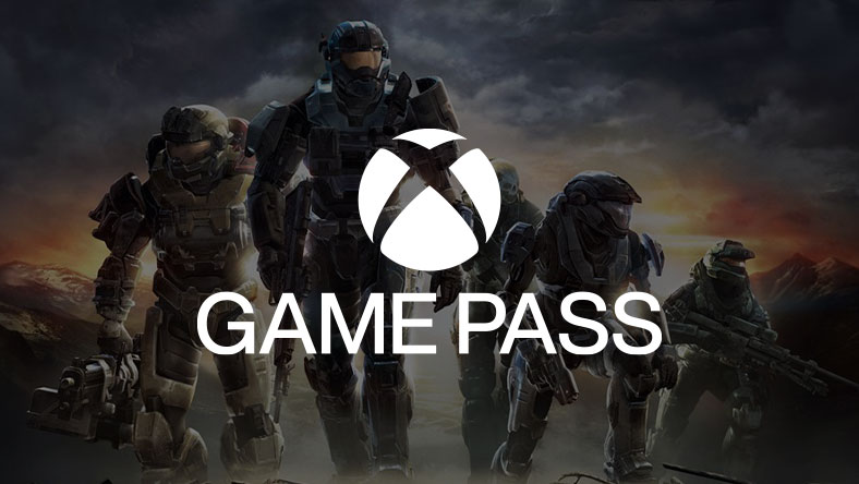 Xbox Game Pass-Spiele-Symbol über Halo