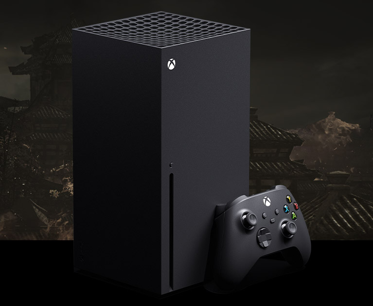 Xbox Series X の本体とコントローラー