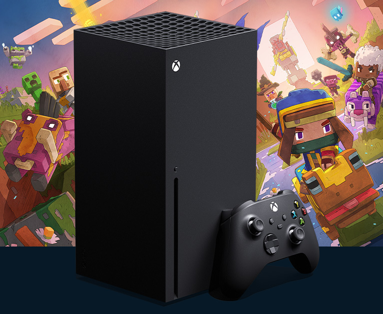 Una consola Xbox Series X y un control