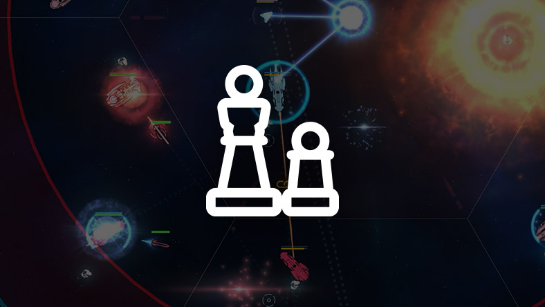 Strategie-Genre-Symbol über Game-Art.