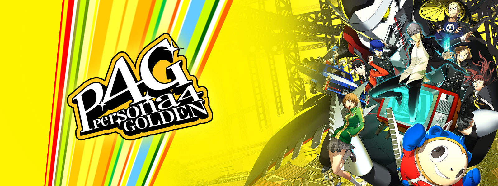 P4G, Persona 4 Golden, Alle personages uit Persona 4 poseren samen.