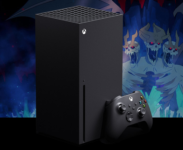 Una consola Xbox Series X y un control