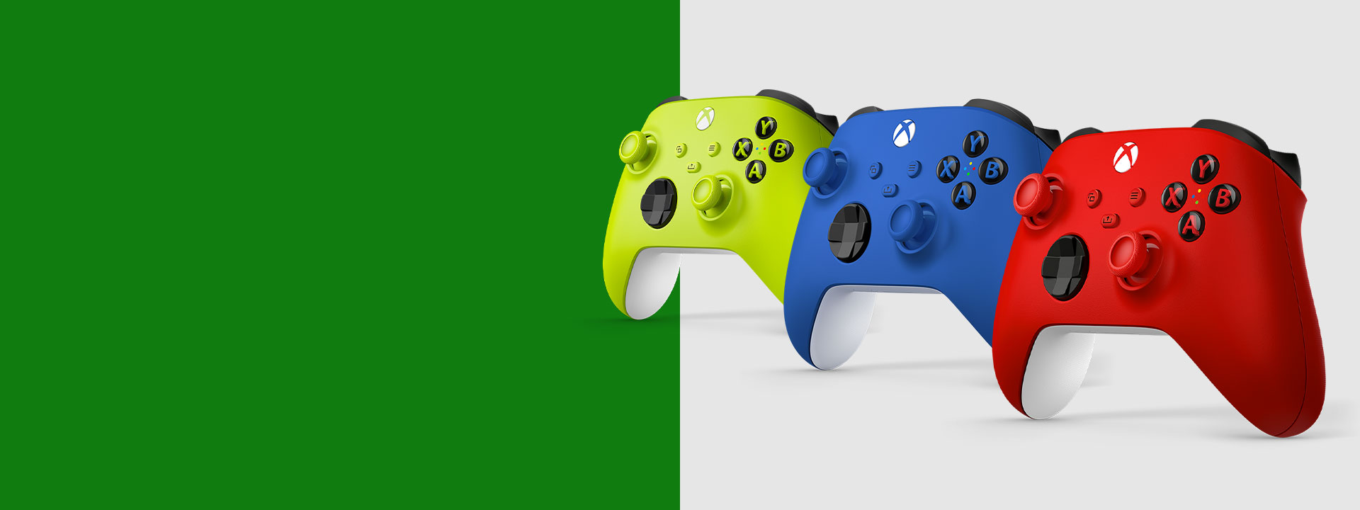 Xbox wireless controller red, blue, and volt