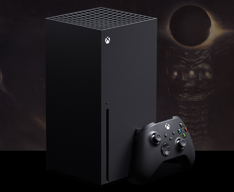 Una consola Xbox Series X y un control