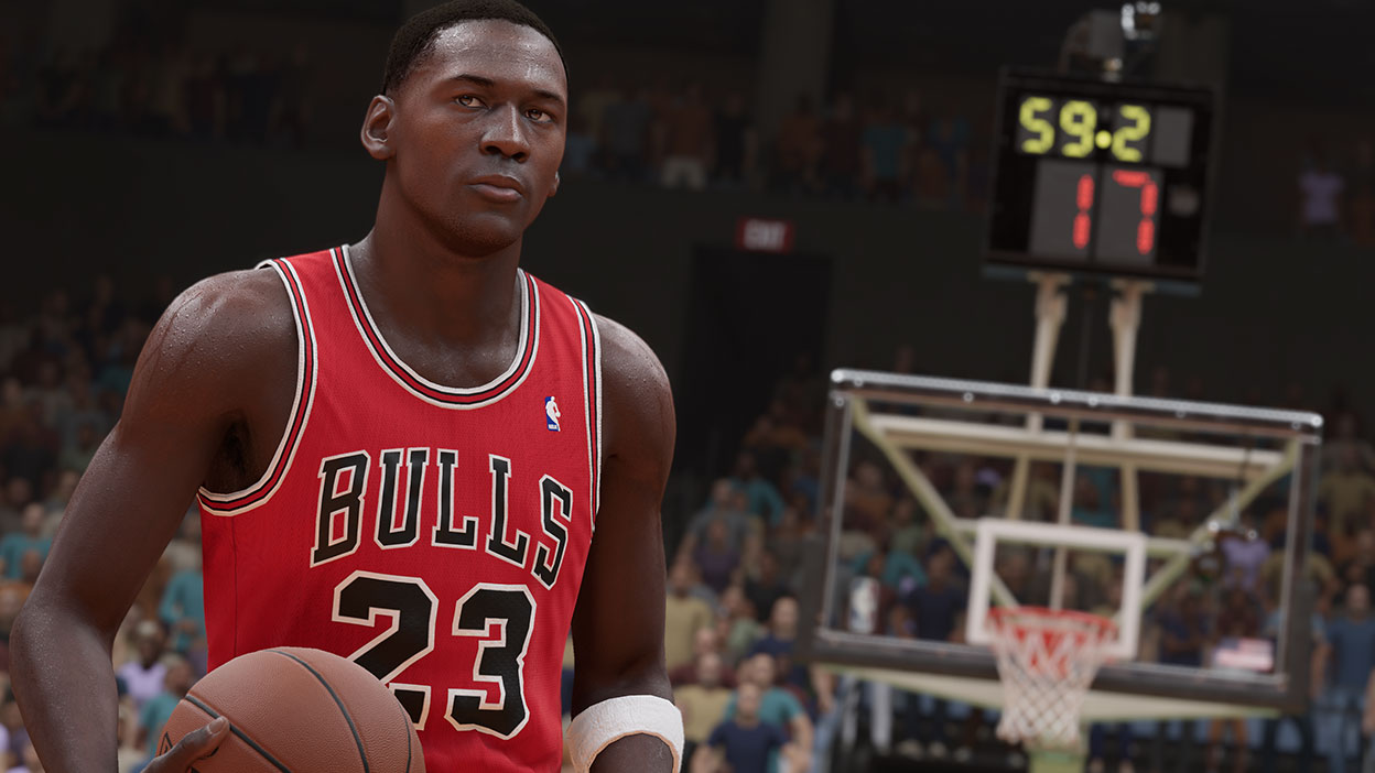 Michael Jordan, nummer 23 van de Chicago Bulls.