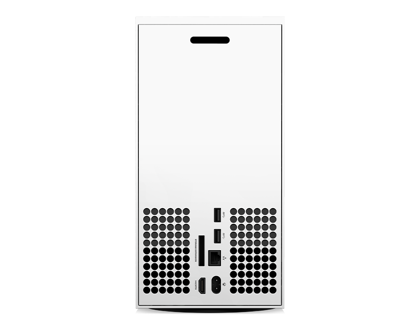 Back panel of the Xbox Series X – 1TB All-Digital Robot White