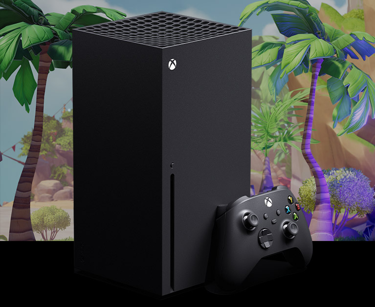 Una consola Xbox Series X y un control