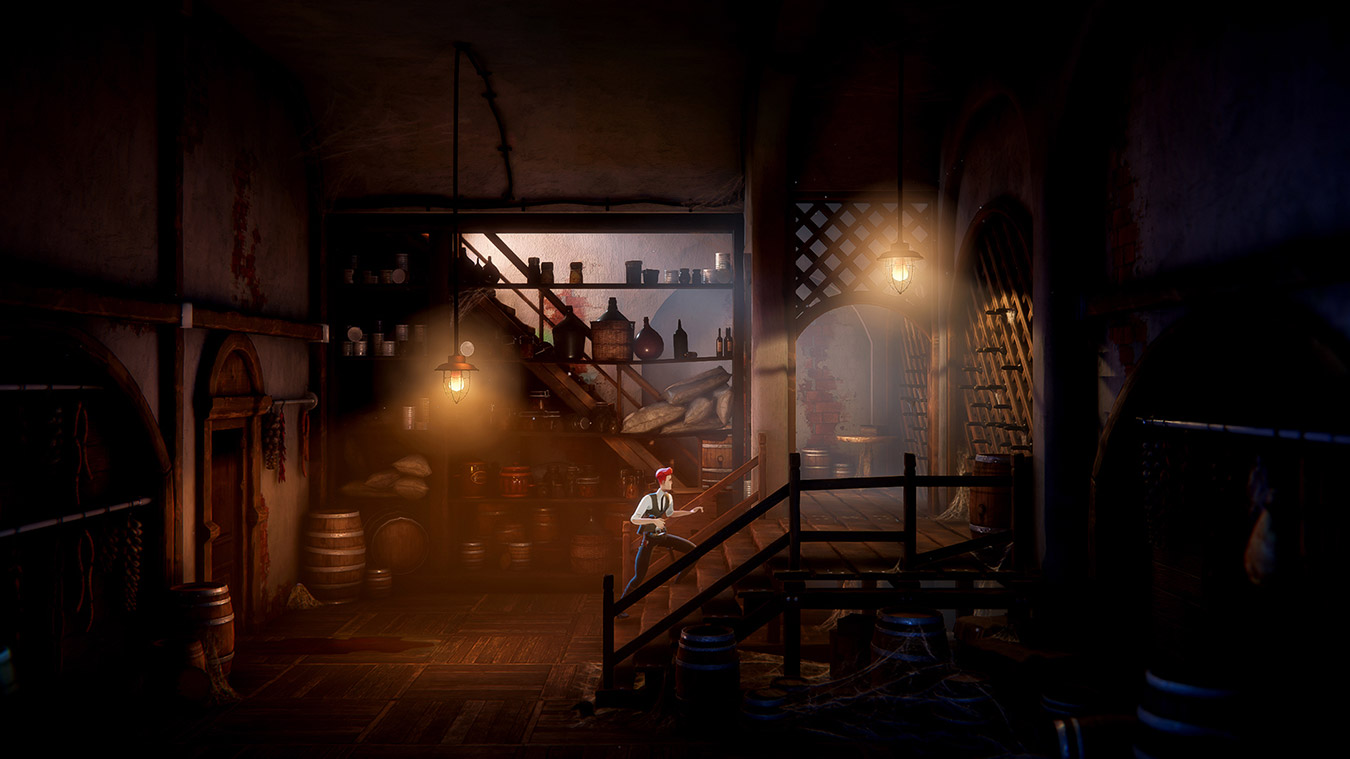 update main gallery with image: Benedict Fox explores a dimly lit cellar.