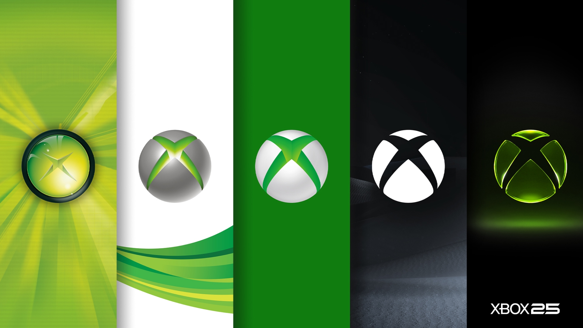 Xbox logos 25 anos Xbox logos 25 anos