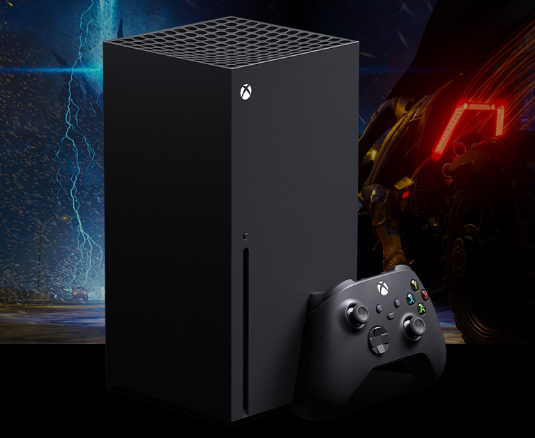 Una consola Xbox Series X y un control