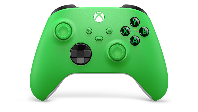 De Velocity Green Xbox draadloze controller.