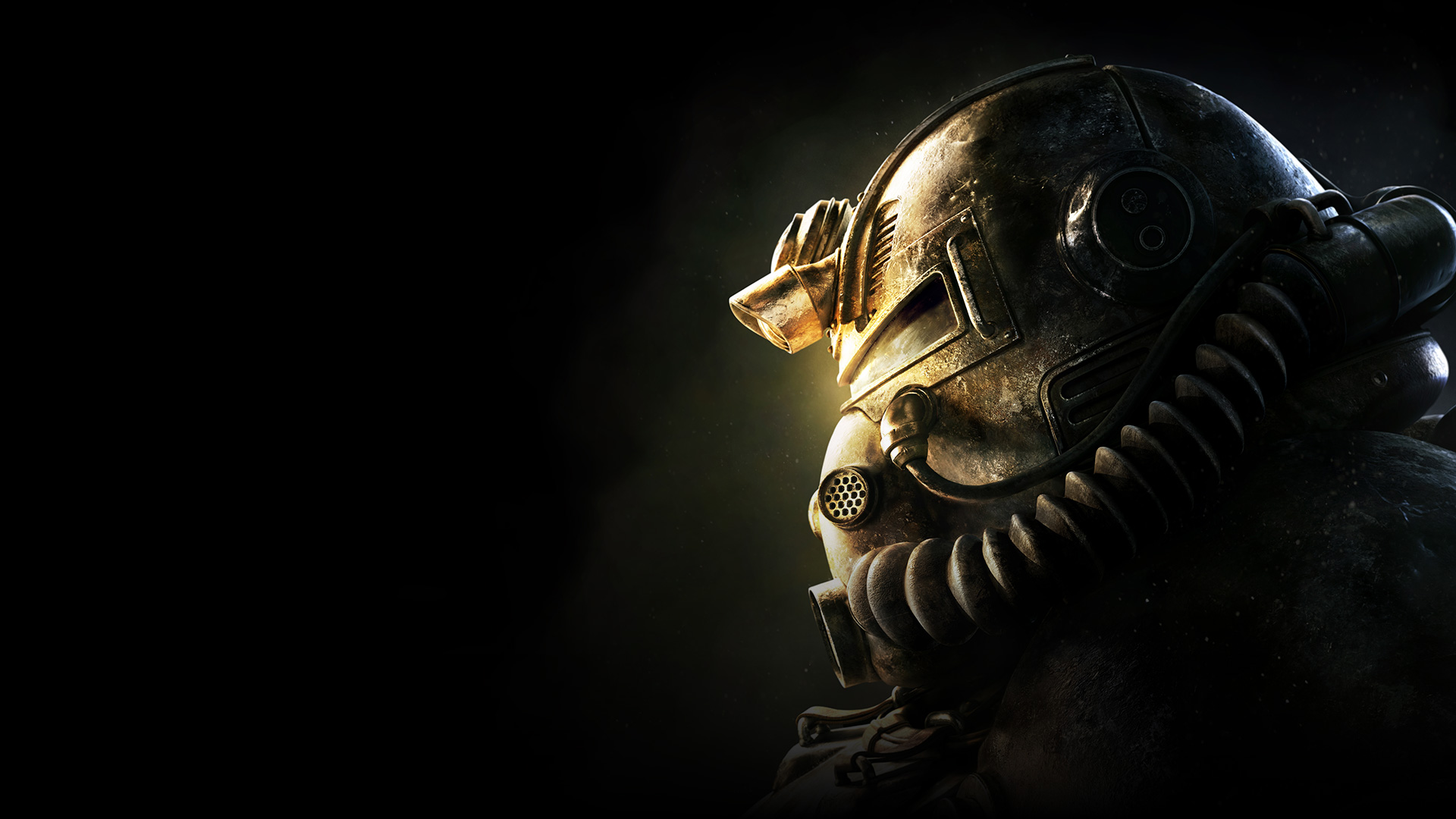 View of a Power Armor helmet in profile.
