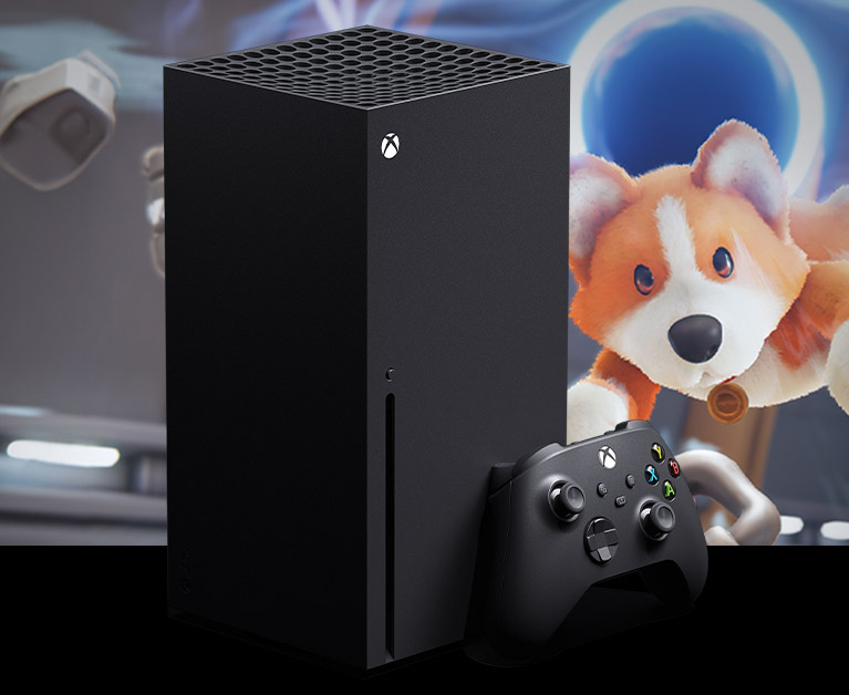 Una consola Xbox Series X y un control