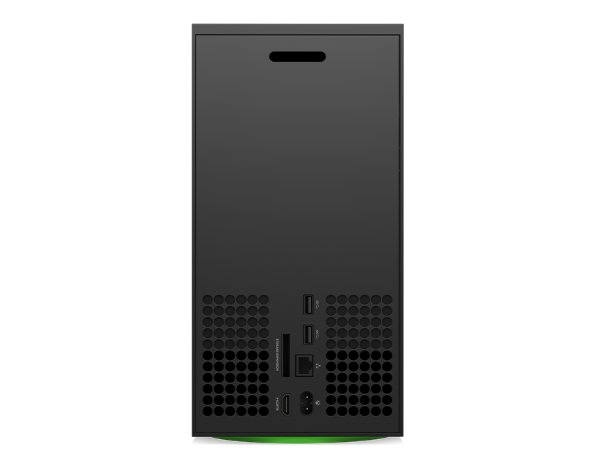 Back panel of Xbox Series X – 2TB Galaxy Black Special Edition