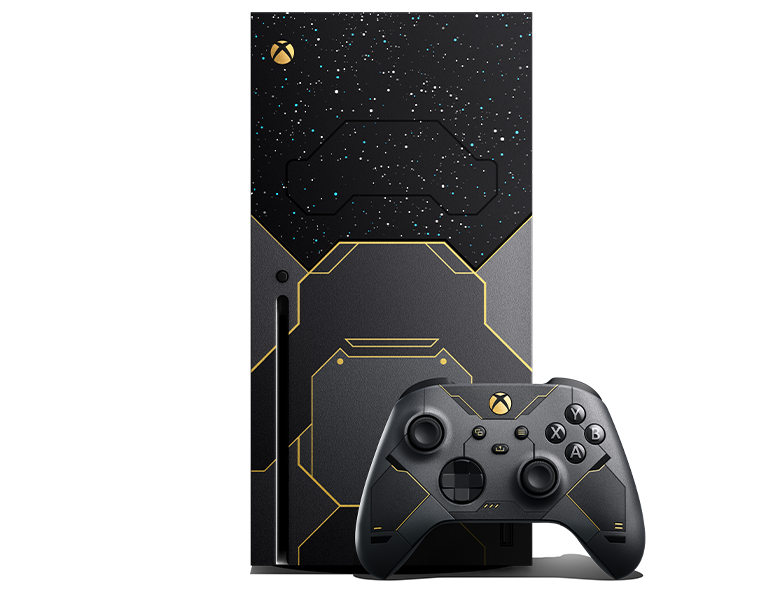 Miniaturbild: Xbox Series X Halo Infinite Limited Edition-Konsole von hinten