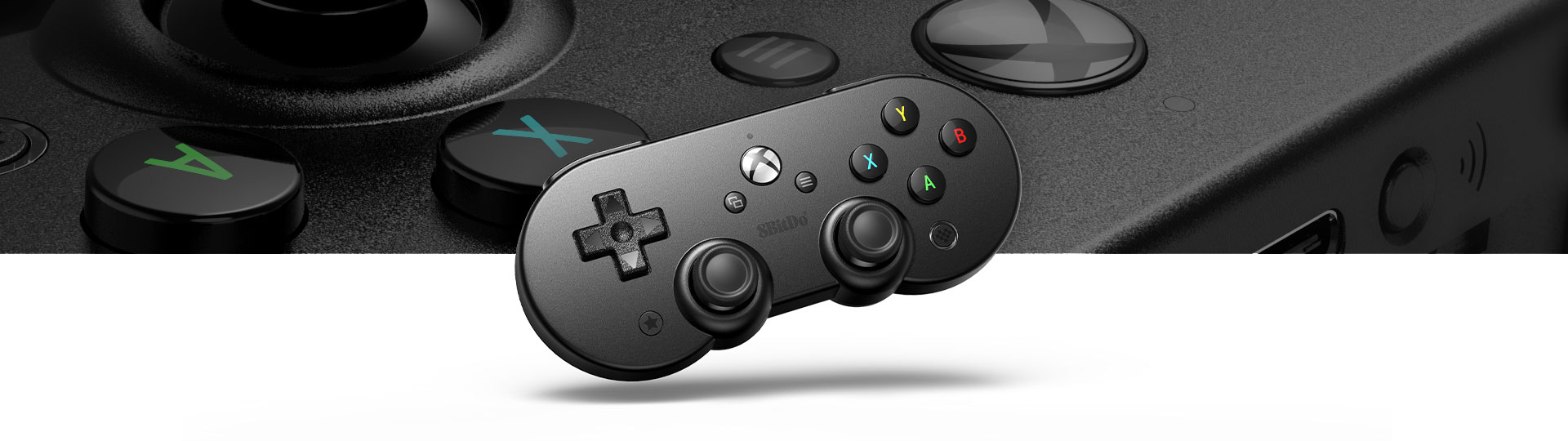  SN30 Pro with a close-up of controller surface texture