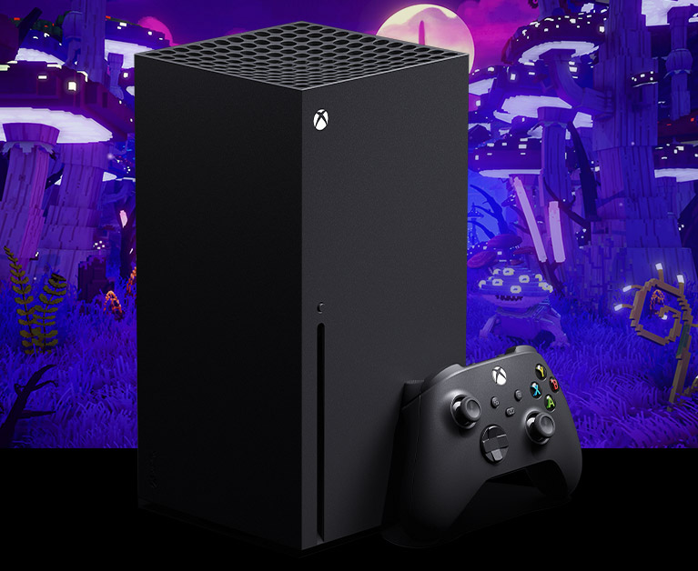 Una consola Xbox Series X y un control