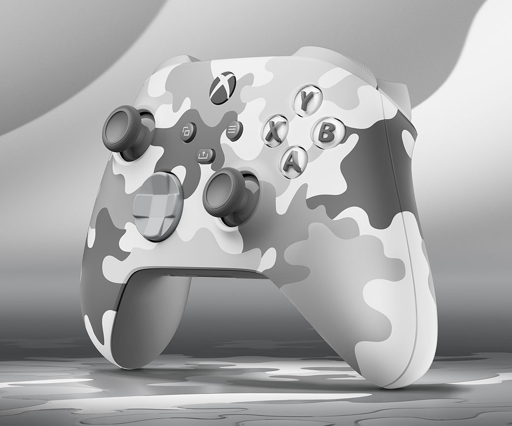 Control inalámbrico Xbox: Edición especial camuflaje ártico.